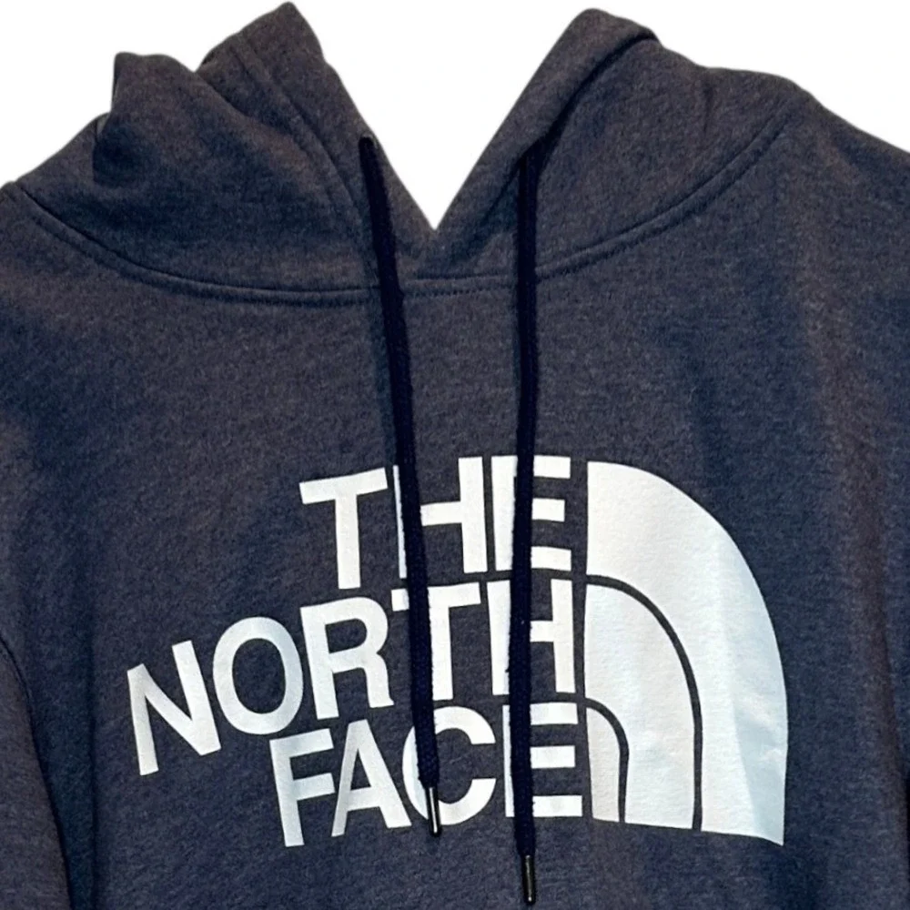 The North Face Hoodie Medium Men's‎ Dark Gray Half Dome Logo Pullover Kangaroo